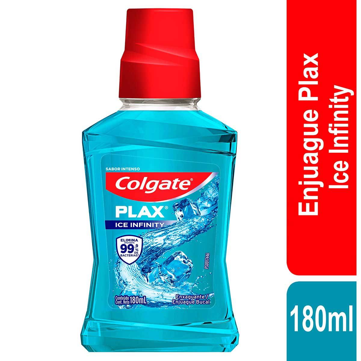 Enjuague Bucal Colgate Plax Ice Infinity Frasco x 180 mL.