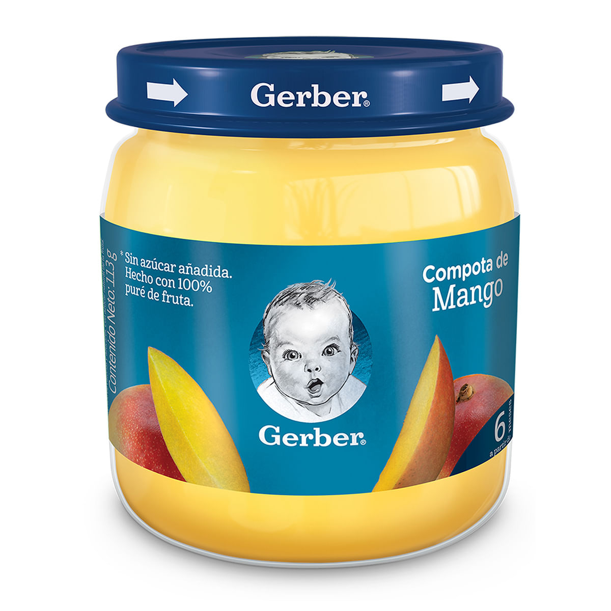Compota Gerber Mango Frasco x 113 g.