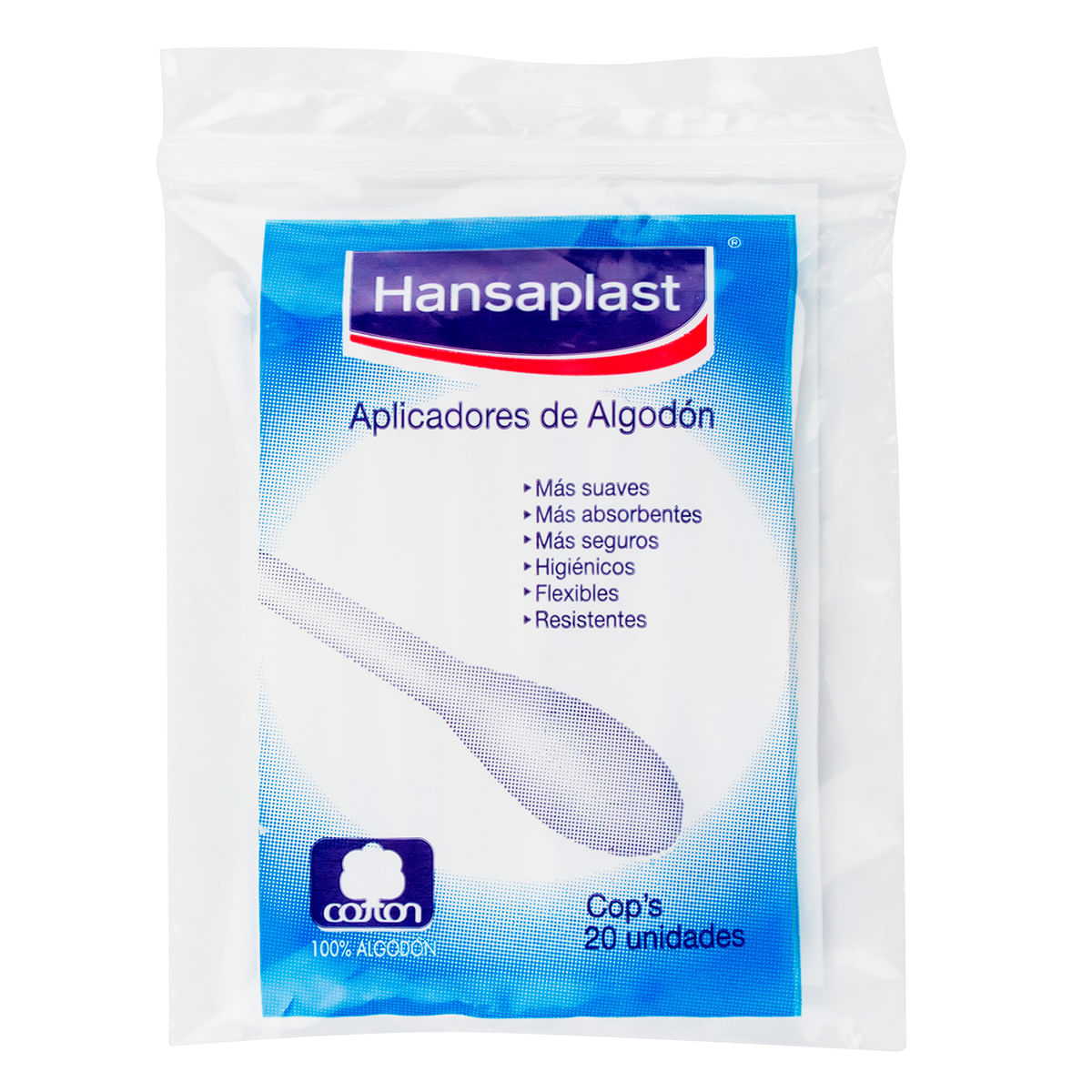 Copitos Hansaplast Aplicadores de Algodón Paquete x 20 Uds.