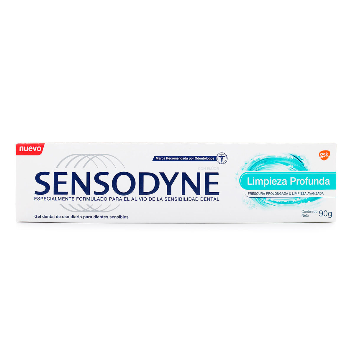 Gel Dental Sensodyne Limpieza Profunda Caja X 90 G.