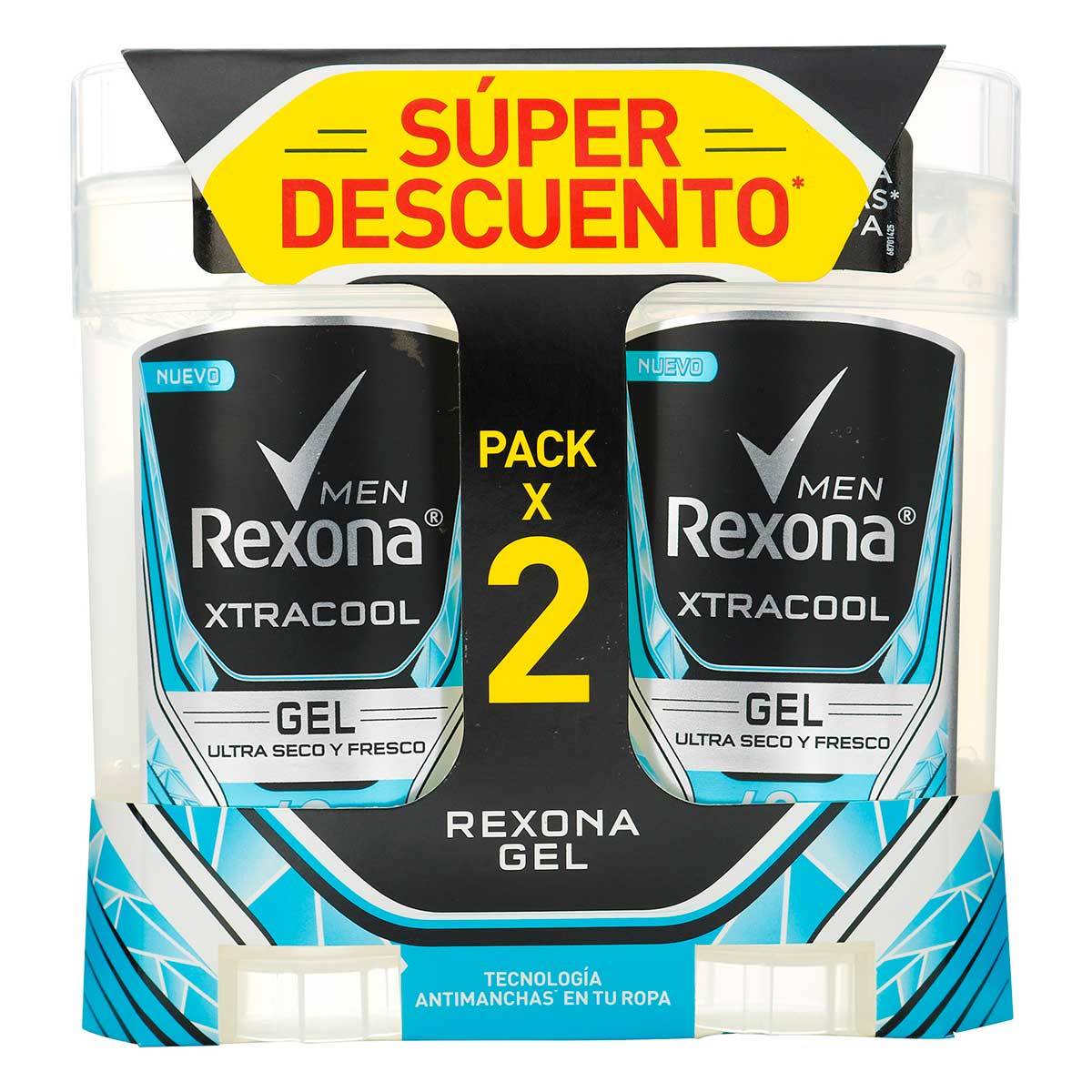 Desodorante Rexona Men xtra cool Gel 113 g x 2 Uds Súper Descuento.
