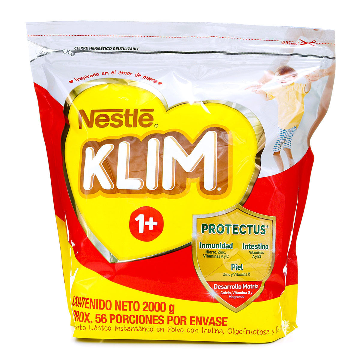 Alimento Lácteo Klim Nestlé 1+ con DHA Advanced Protectus Paquete x 2000 g.