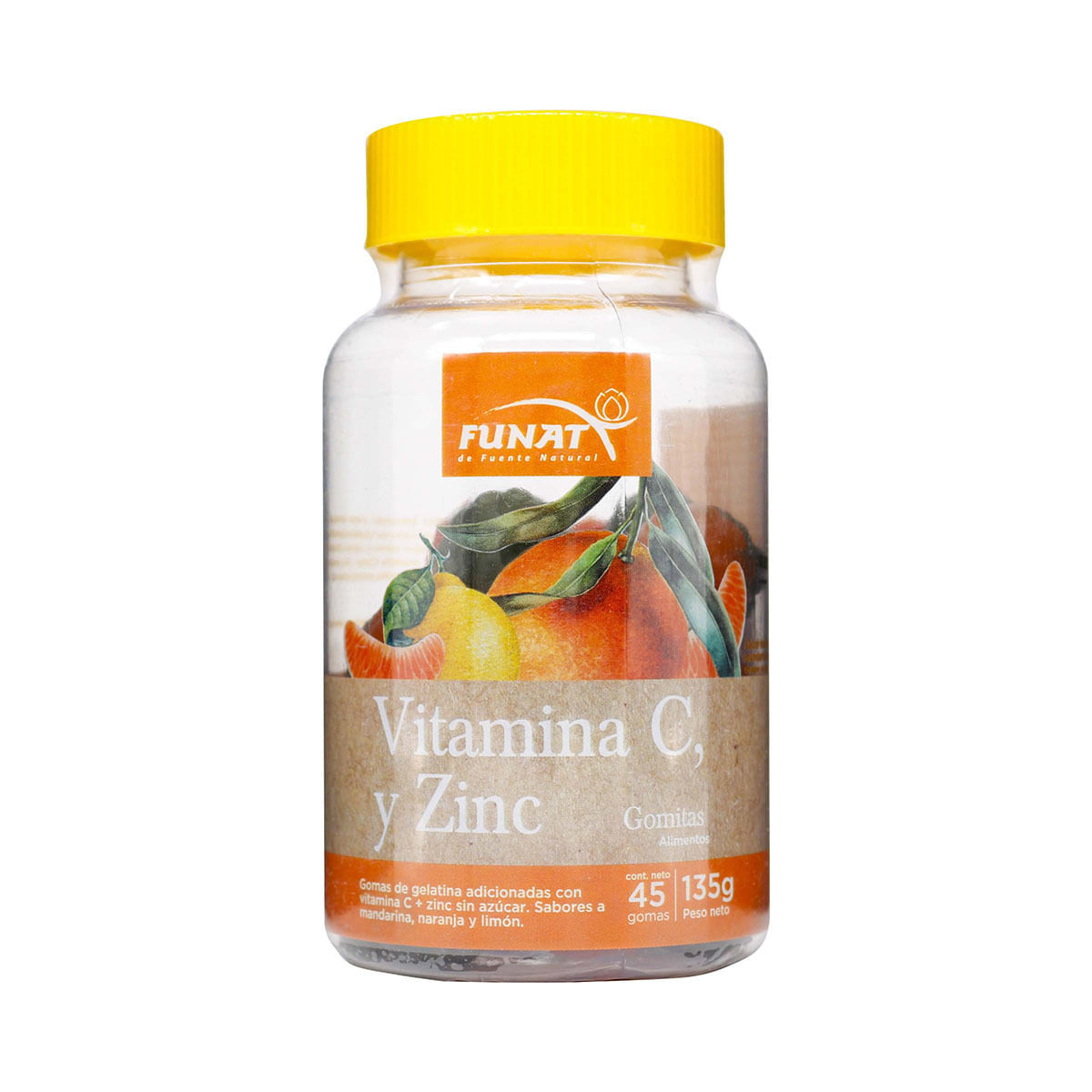 Gomitas Vitamina C + Zinc Funat Frasco X 135 G.