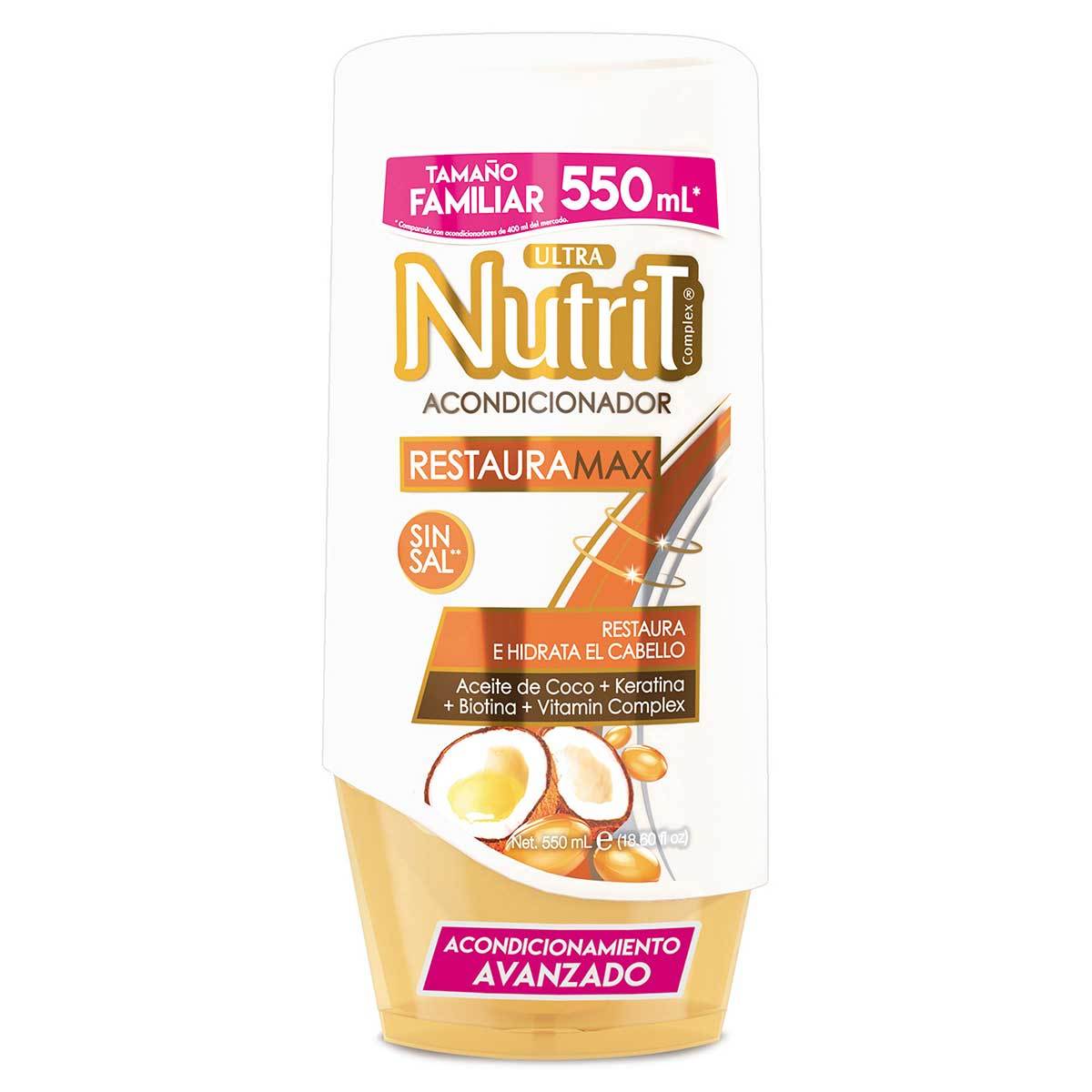 Acondicionador Ultra Nutrit Restaura Max Frasco x 550 mL Tamaño Familiar
