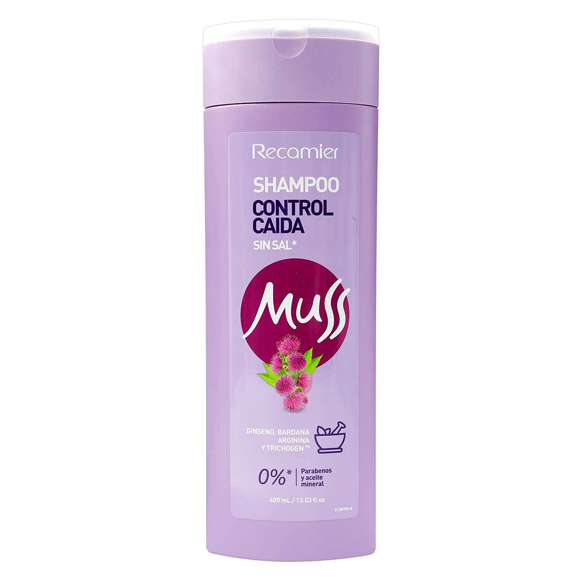 Shampoo Muss Control Caída Frasco x 400 mL.