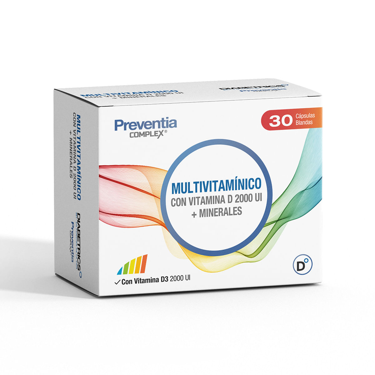 Multivitamínico 2000 Ui Preventiva Complex Diabetrics Caja X 30 Cápsulas Blandas.