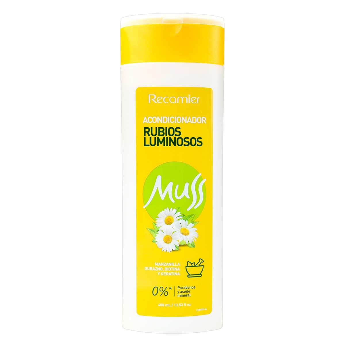 Acondicionador Muss Rubios Luminosos Frasco x 400 mL.