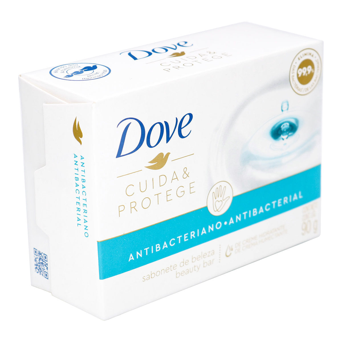 Jabón Antibacterial Dove Cuida & Protege Barra x 90 g.