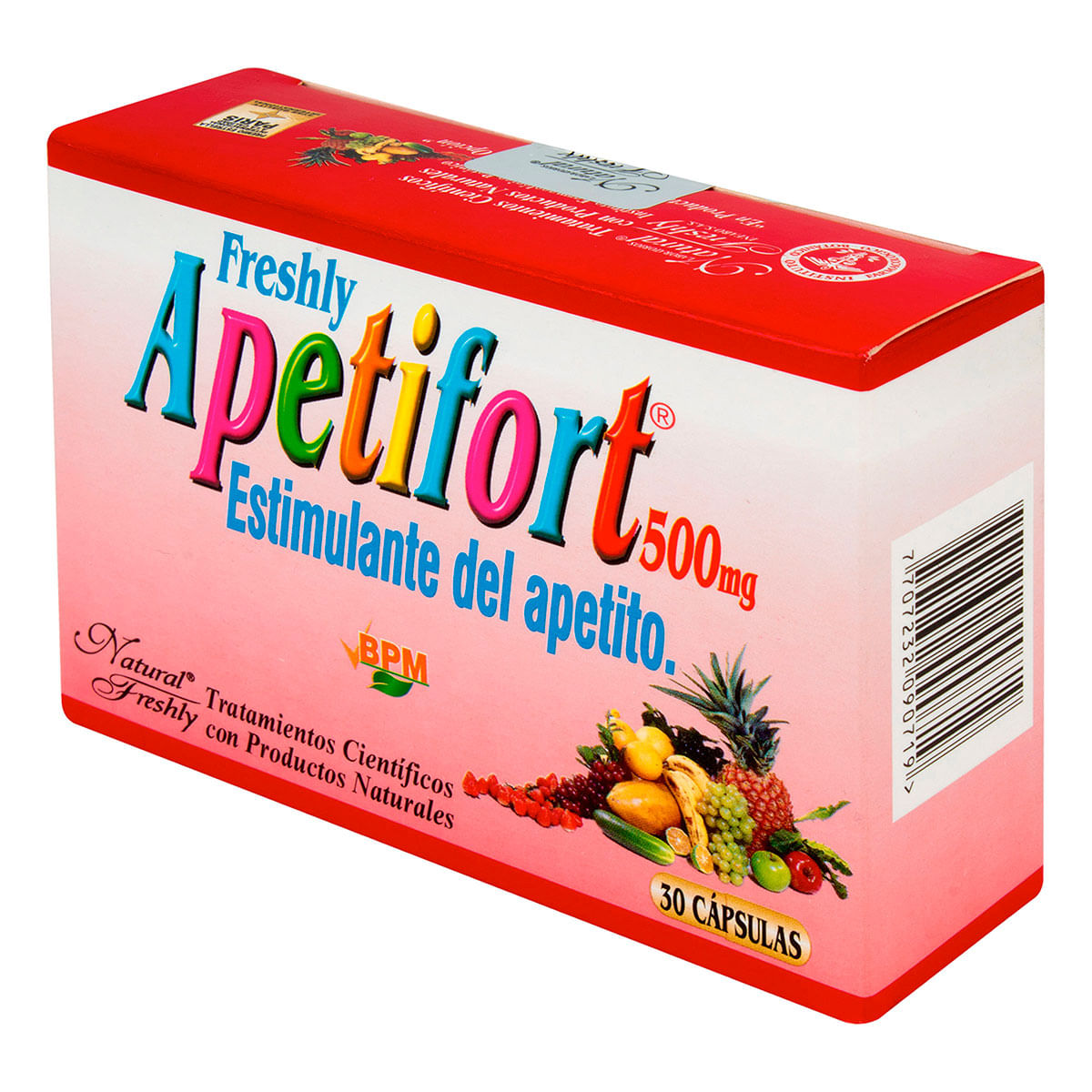 Estimulante Del Apetito Apetifort 500 Mg Natural Freshly Caja X 30 Cápsulas.