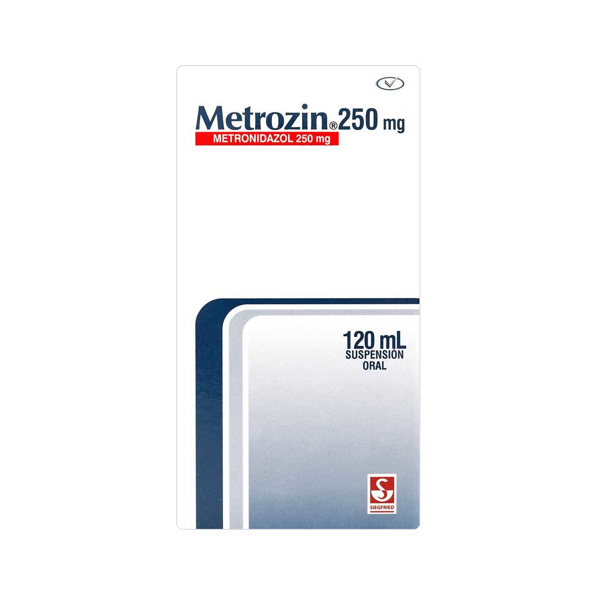 Suspensión Oral Metrozin - Metronidazol 250 Mg Frasco X 120 Ml.