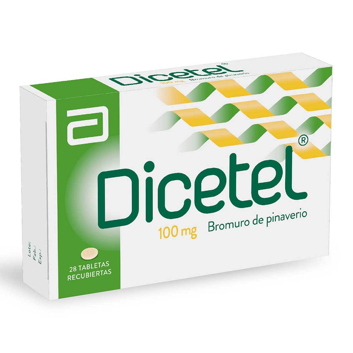 Dicetel 100 Mg Abbott Caja X 28 Tabletas Recubiertas.