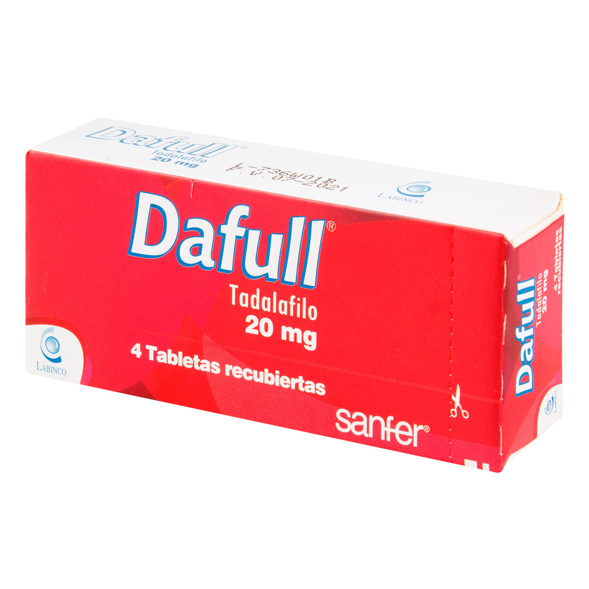 Dafull 20 Mg Labinco Caja X 4 Tabletas Recubiertas.