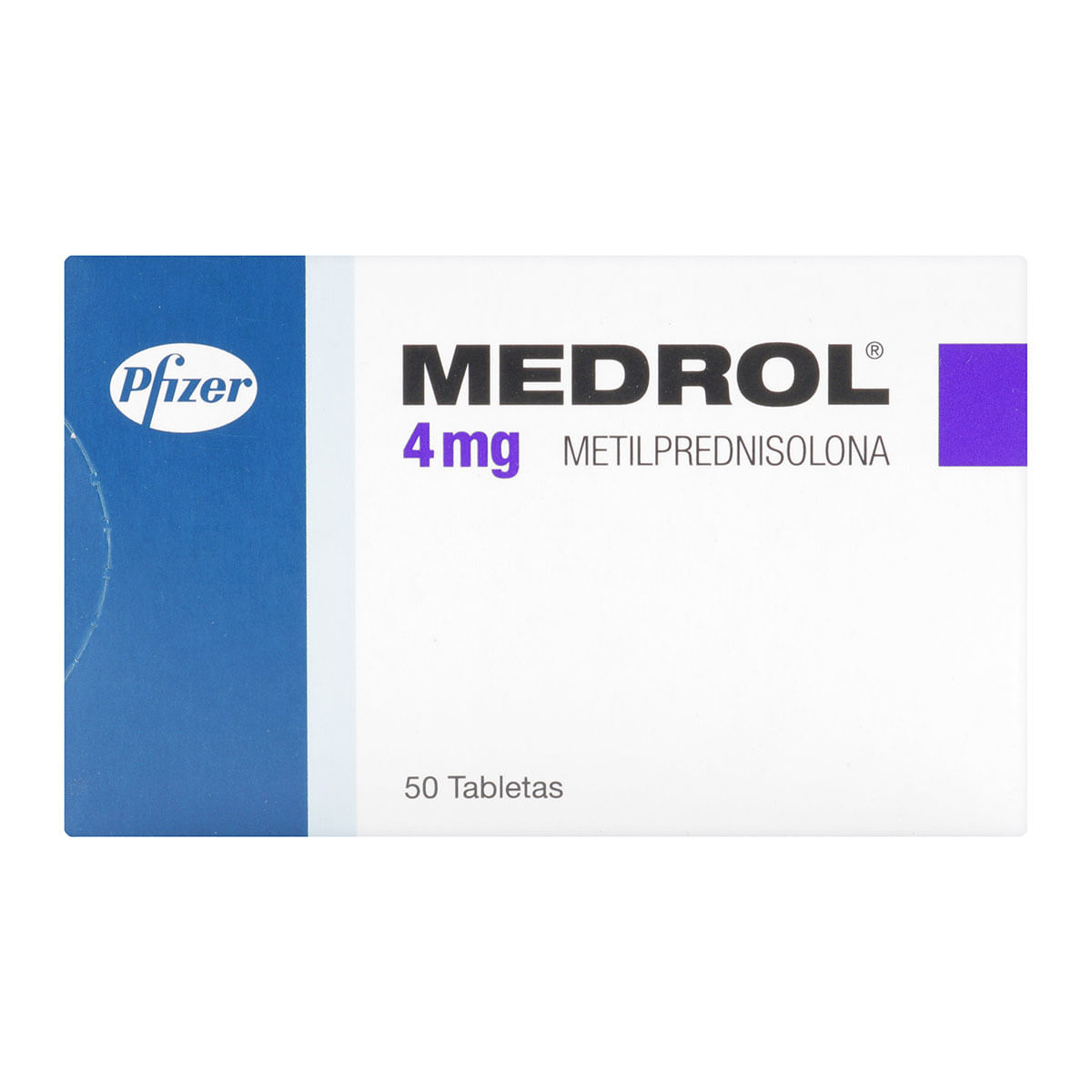 Medrol 4 Mg Pfizer Caja X 50 Tabletas.