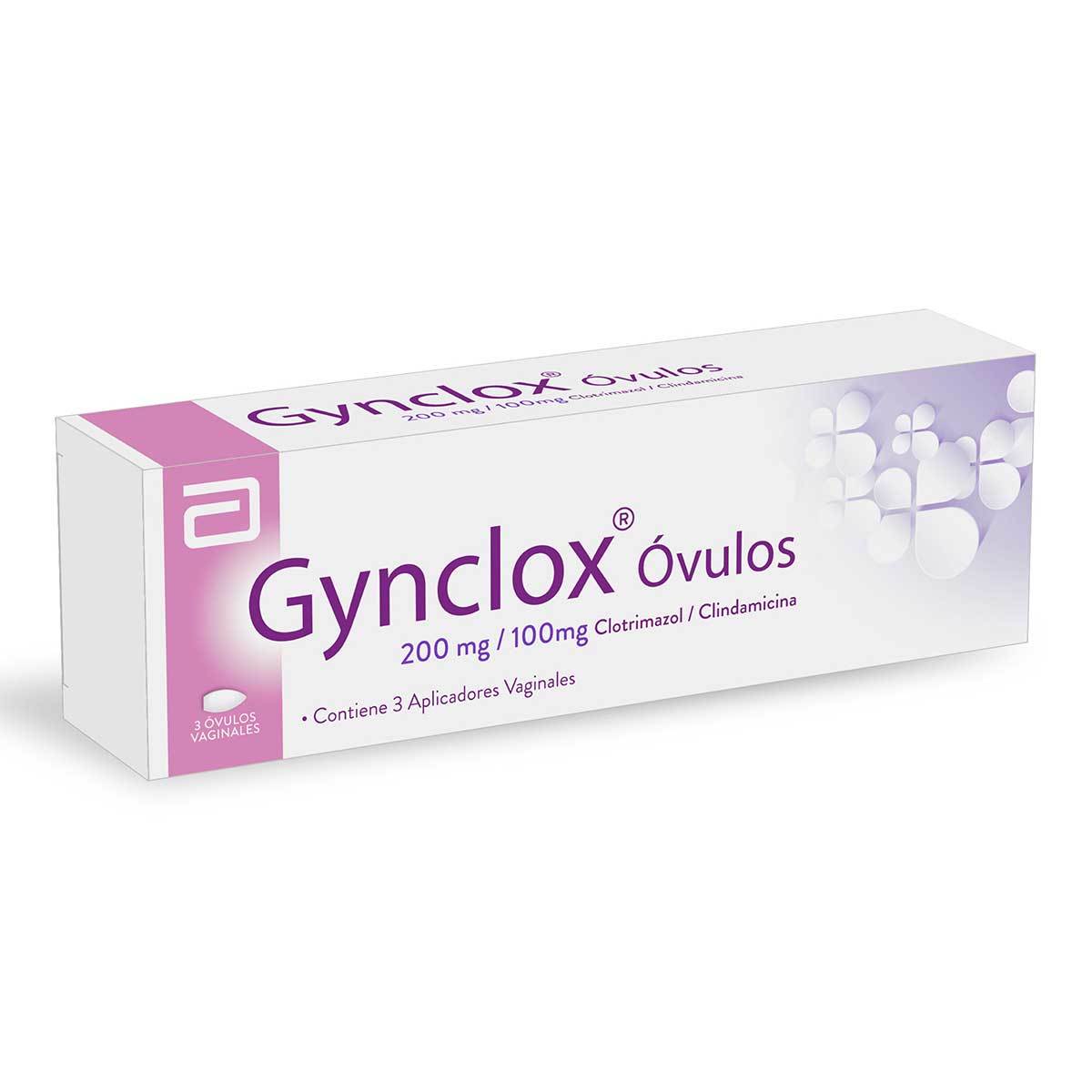 Óvulos Vaginales Gynclox 200 Mg/100 Mg Abbott Caja X 3 Uds.
