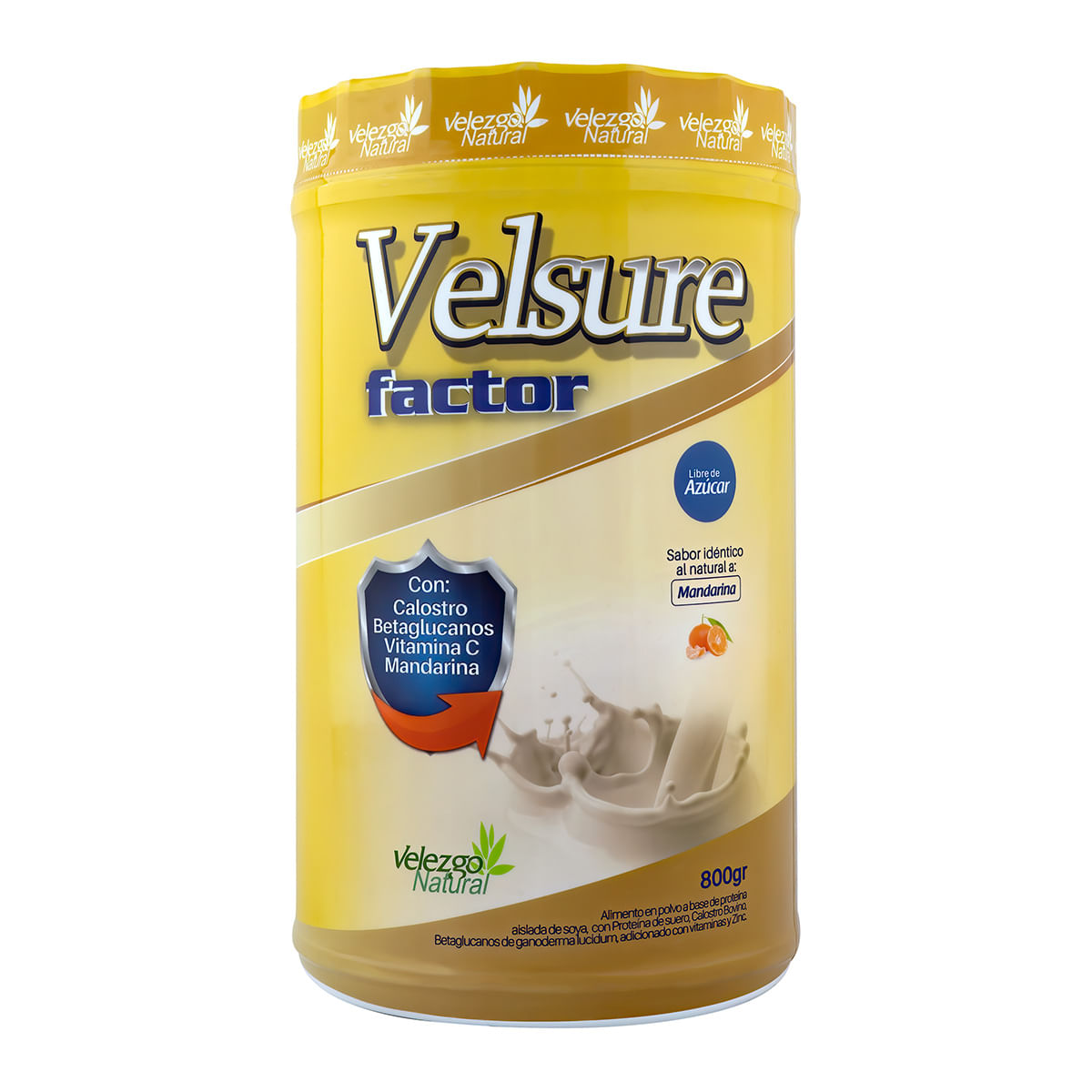 Alimento Velsure Factor Mandarina Polvo Tarro X 800 G.