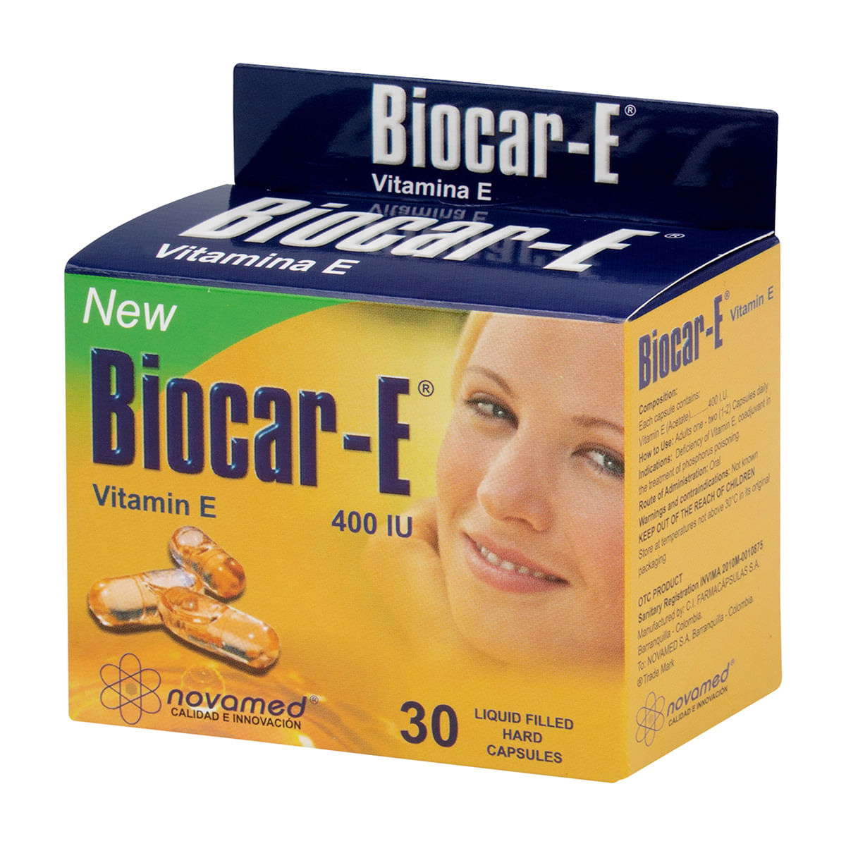 Biocar-E 400 Ui Novamed Caja X 30 Cápsulas.