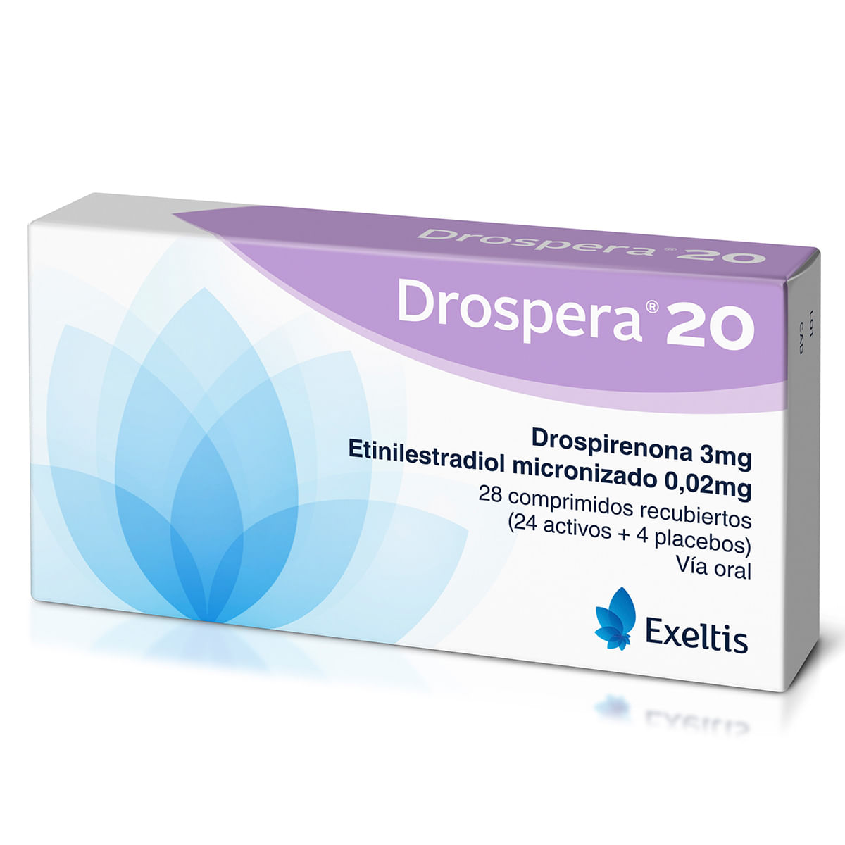 Drospera 20 3 Mg/0.02 Mg Exeltis Caja X 28 Comprimidos Recubiertos.
