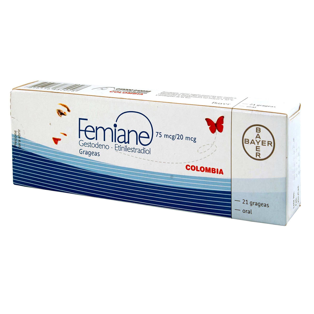 Femiane 75 Mcg/20 Mcg Bayer Caja X 21 Grageas.