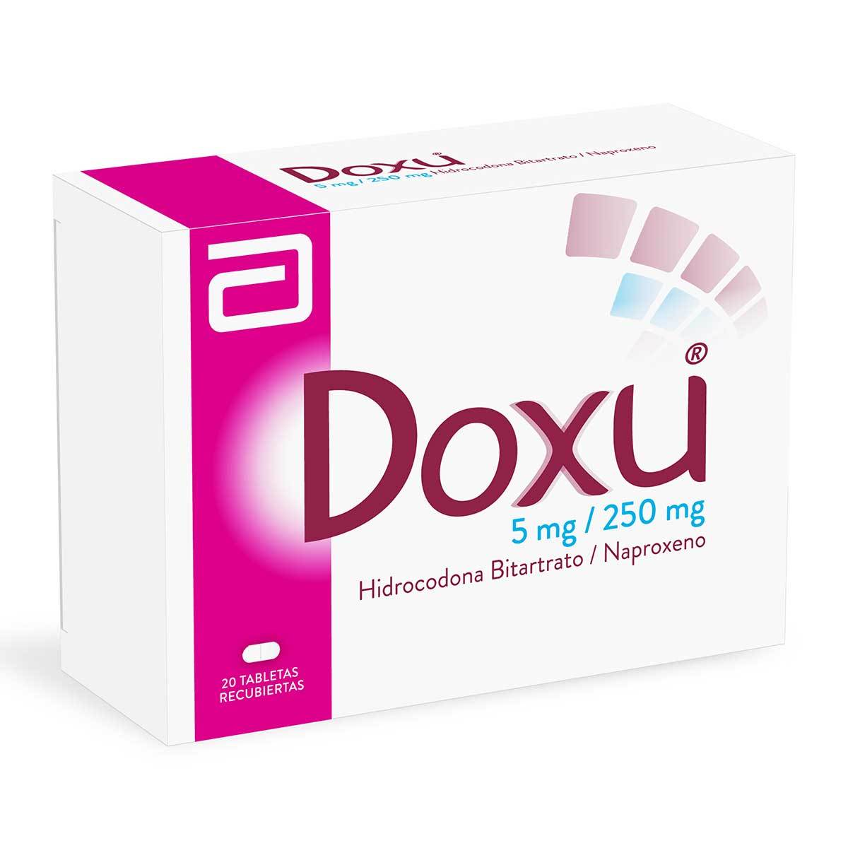 Doxu 5 Mg/250 Mg Abbott Caja X 20 Tabletas Recubiertas.