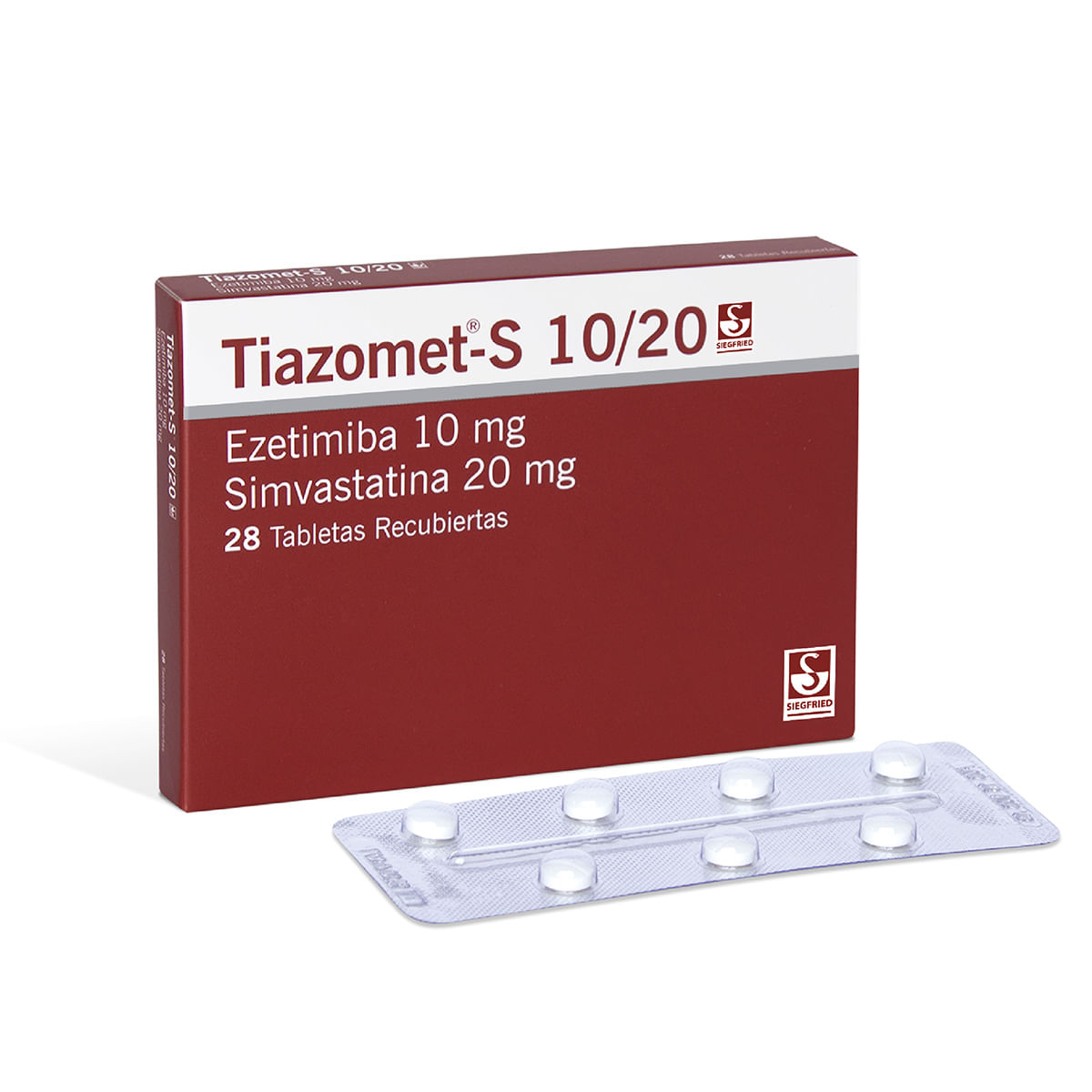 Tiazomet-S 10 Mg/20 Mg Siegfried Caja X 28 Tabletas Recubiertas.