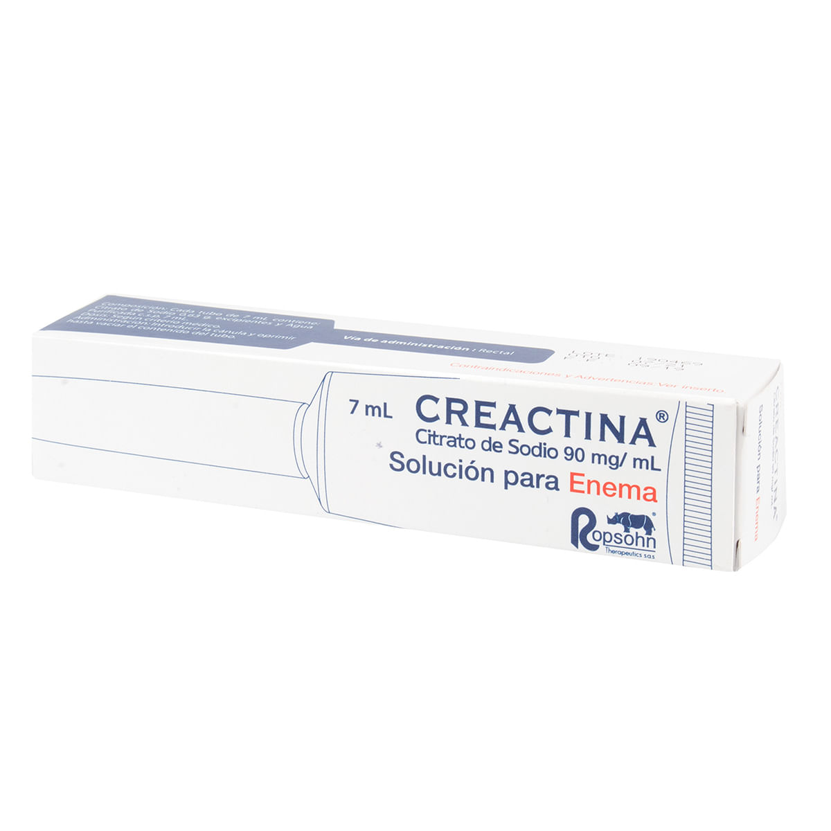 Solución Para Enema Creactina 90 Mg/Ml Ropsohn Caja X 7 Ml.