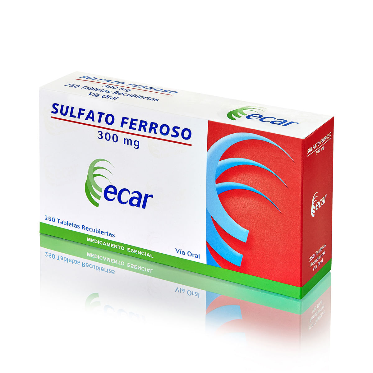 Sulfato Ferroso 300 Mg Ecar Caja X 250 Tabletas Recubiertas.