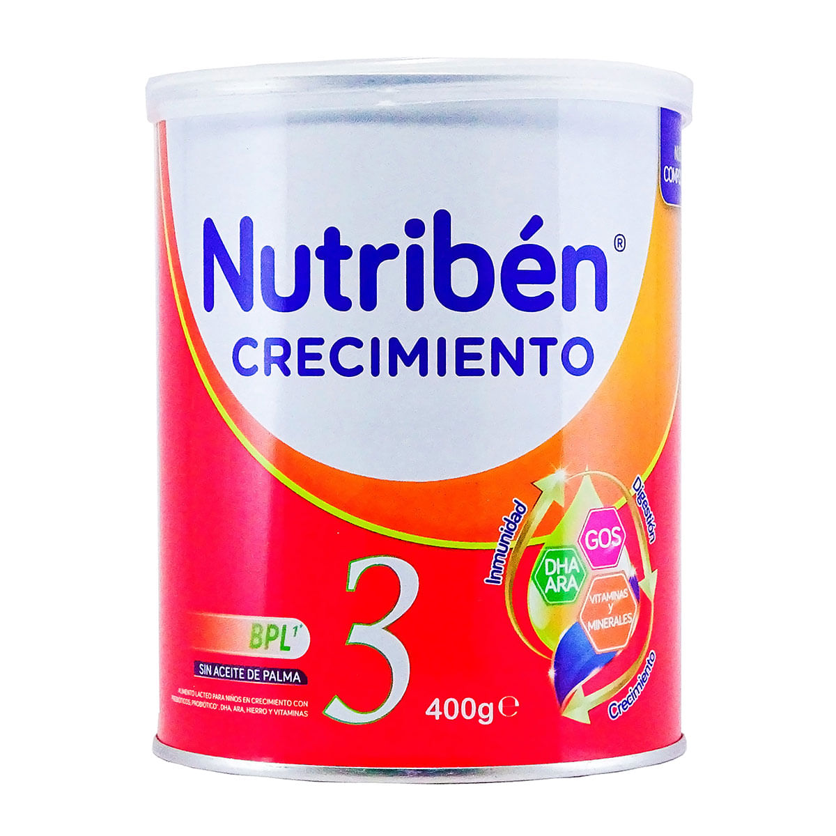 Fórmula Láctea Nutribén Crecimiento 3 Tarro X 400 G.