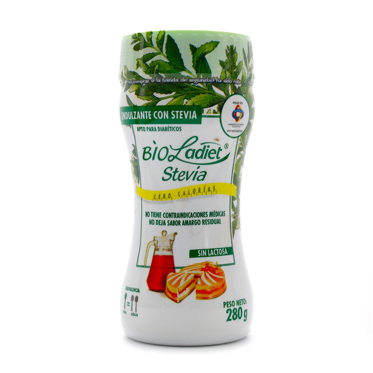 Endulzante Bío Ladiet Con Stevia Frasco X 280 G.