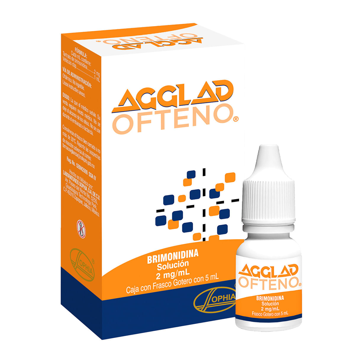 Solución Oftálmica Agglad Ofteno 0.2% Sophia Frasco Gotero X 5 Ml.