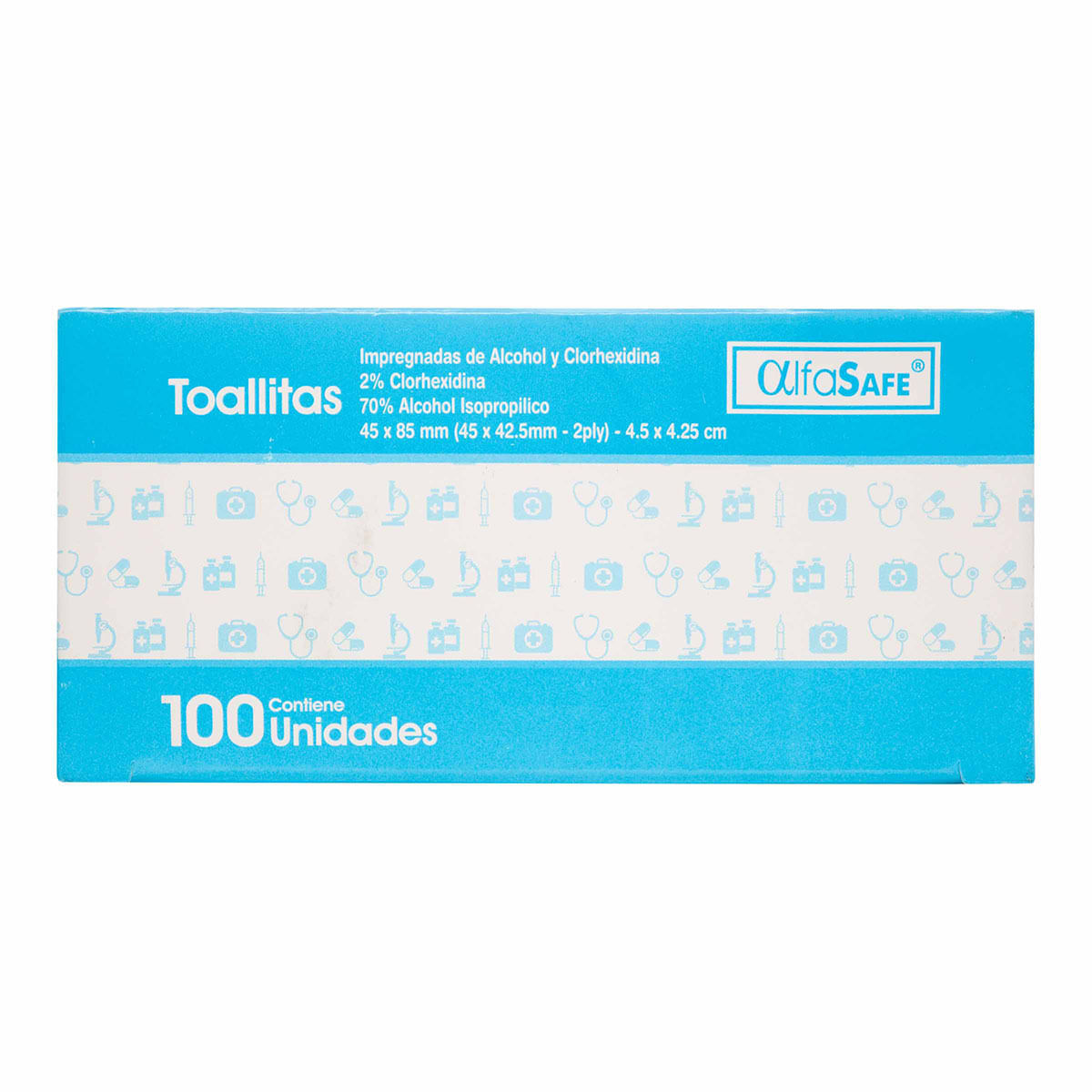 Toallas Alcohol Isopropílico Clorhexid Empaque X 100 Uds.