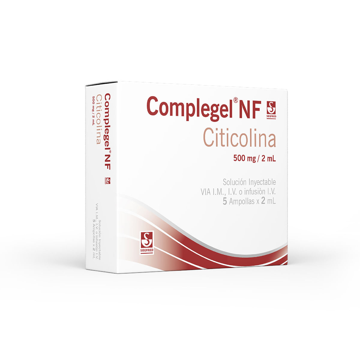 Solución Inyectable Complegel Nf 500 Mg/2 Ml Siegfried Caja X 5 Ampollas.