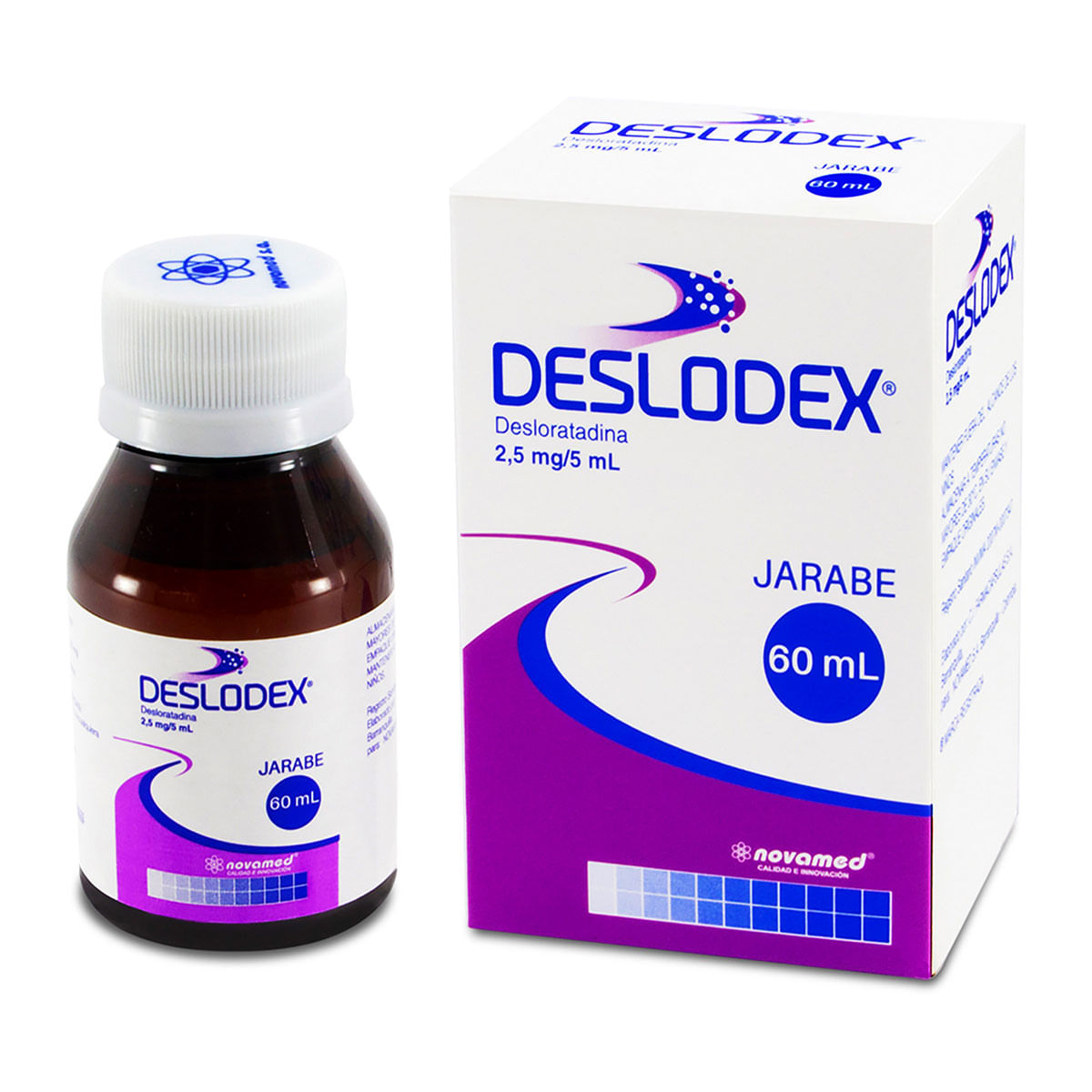 Jarabe Deslodex 2.5 Mg/5 Ml Novamed Frasco X 60 Ml.