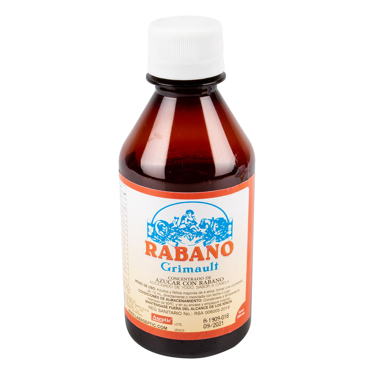 Jarabe De Rábano Grimault Aseptic Frasco X 200 Ml.