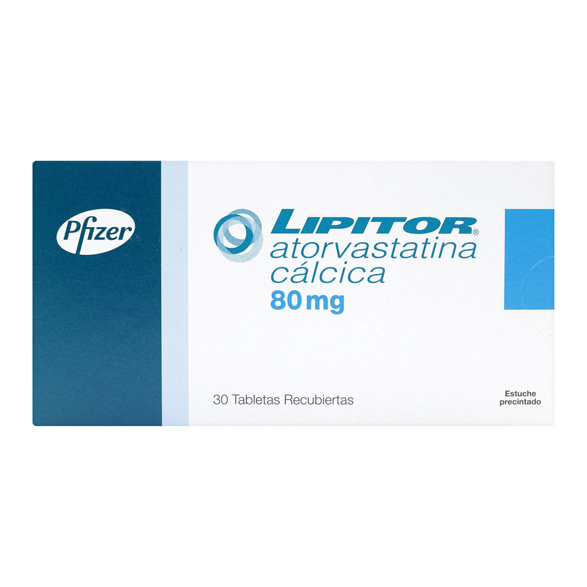 Lipitor 80 Mg Pfizer Caja X 30 Tabletas Recubiertas.