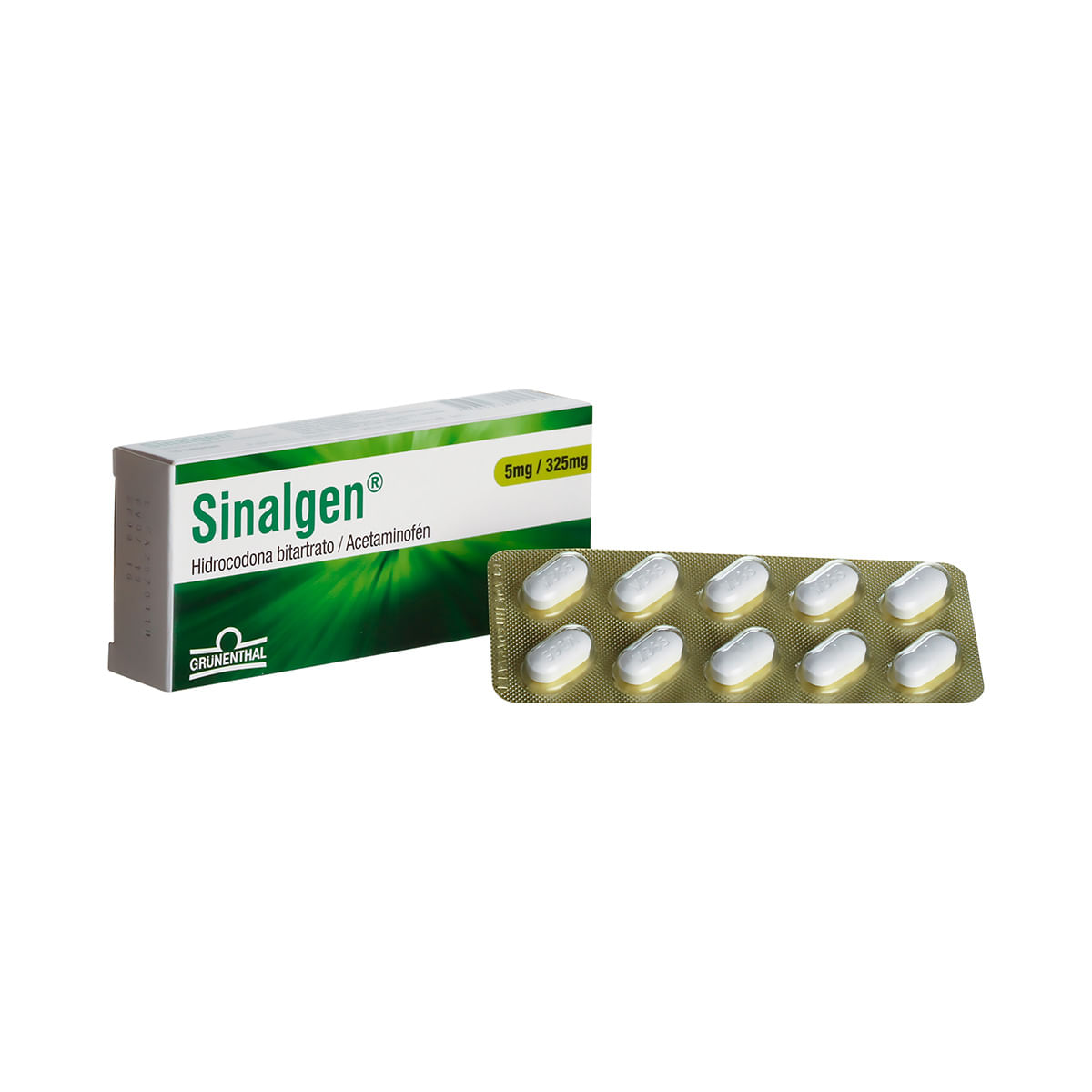 Sinalgen 5 Mg/325 Mg Grunenthal Caja X 10 Tabletas.