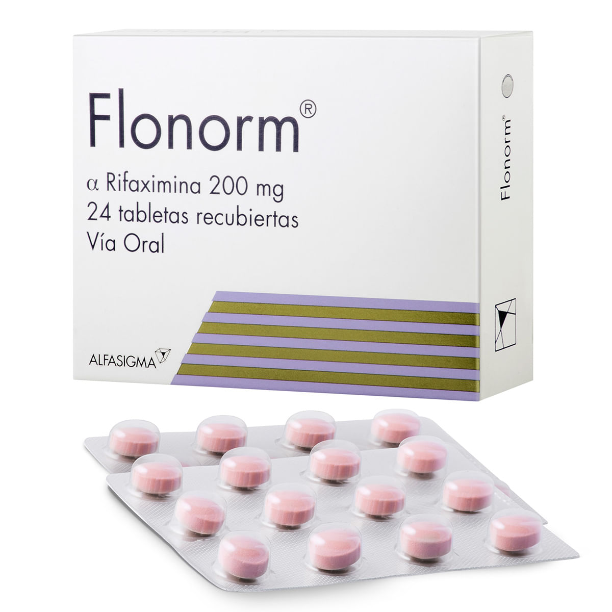 Flonorm 200 Mg Zambon Caja X 24 Tabletas Recubiertas.