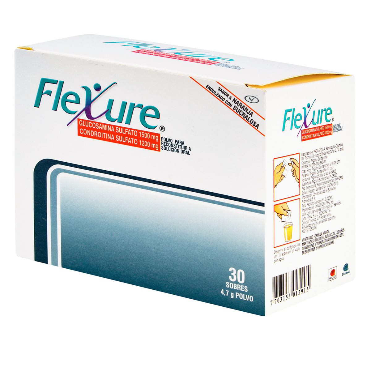 Solución Oral Flexure Procaps Naranja Polvo Sobre X 4.7 G Caja X 30 Uds.