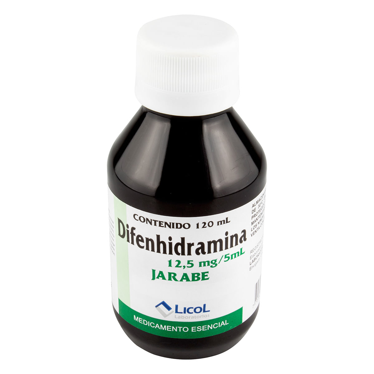 Jarabe Difenhidramina 12.5 Mg/5 Ml Licol Frasco X 120 Ml.
