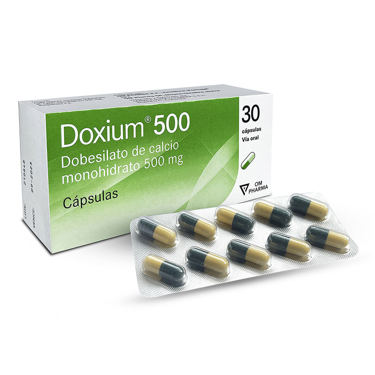 Doxium 500 Mg Om Pharma Caja X 30 Cápsulas.