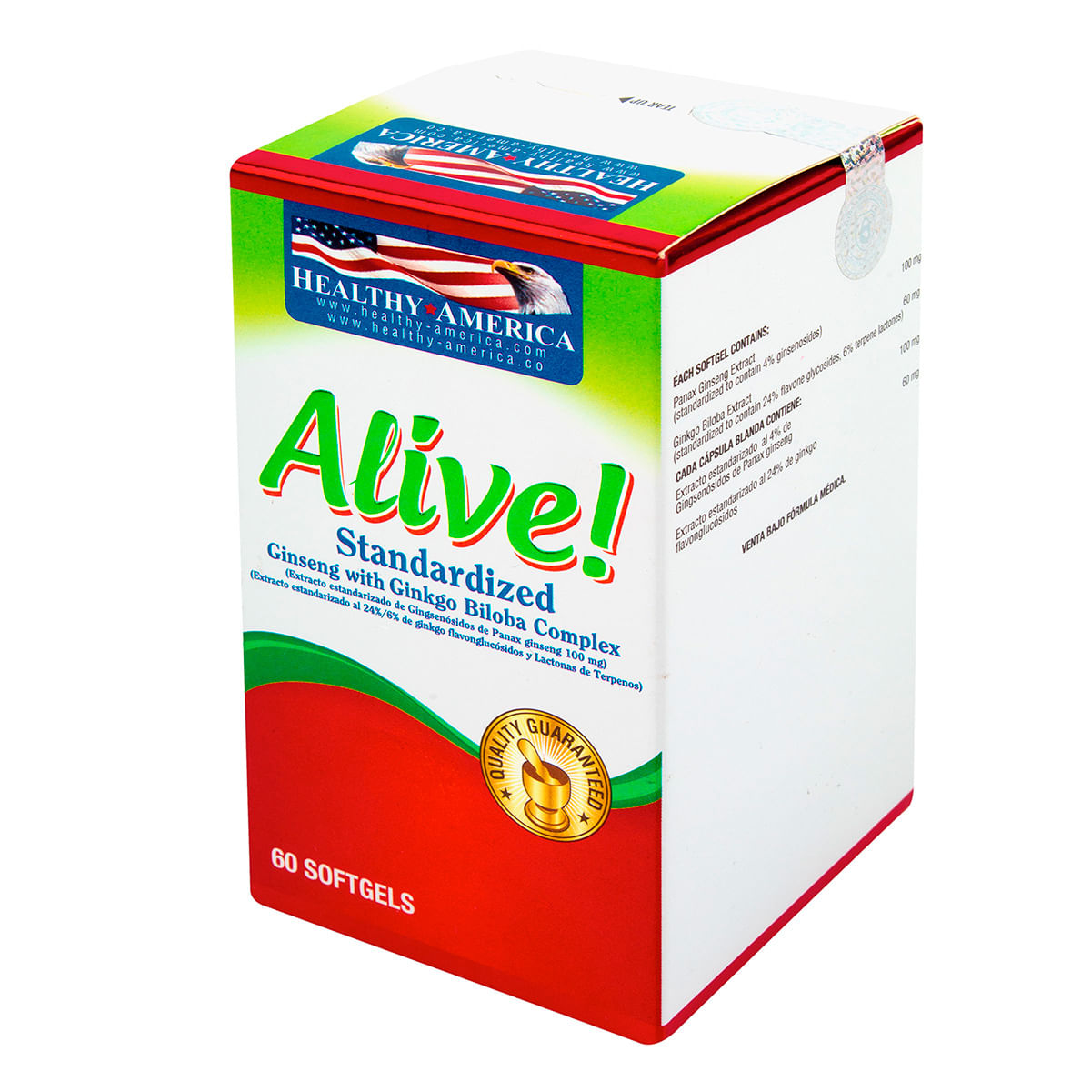 Suplemento Dietario Alive Healthy America Frasco X 60 Softgels.