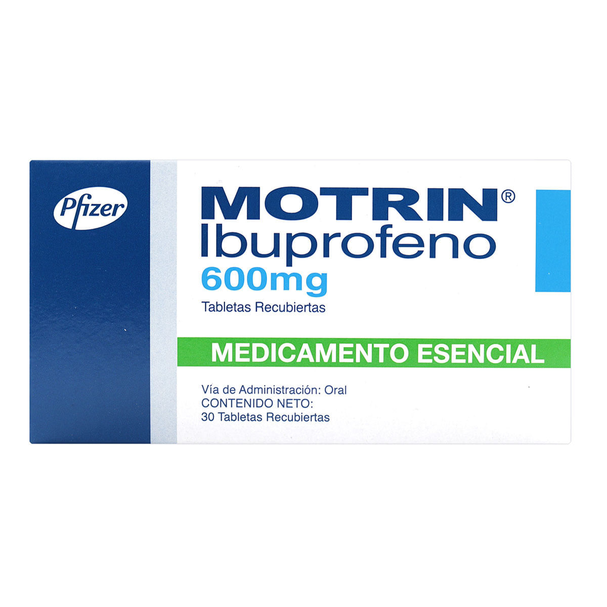 Motrin 600 Mg Pfizer Caja X 30 Tabletas Recubiertas.