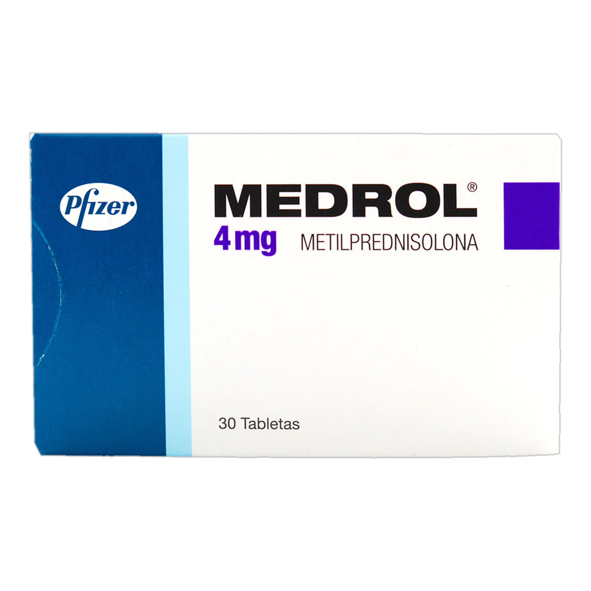 Medrol 4 Mg Pfizer Caja X 30 Tabletas.