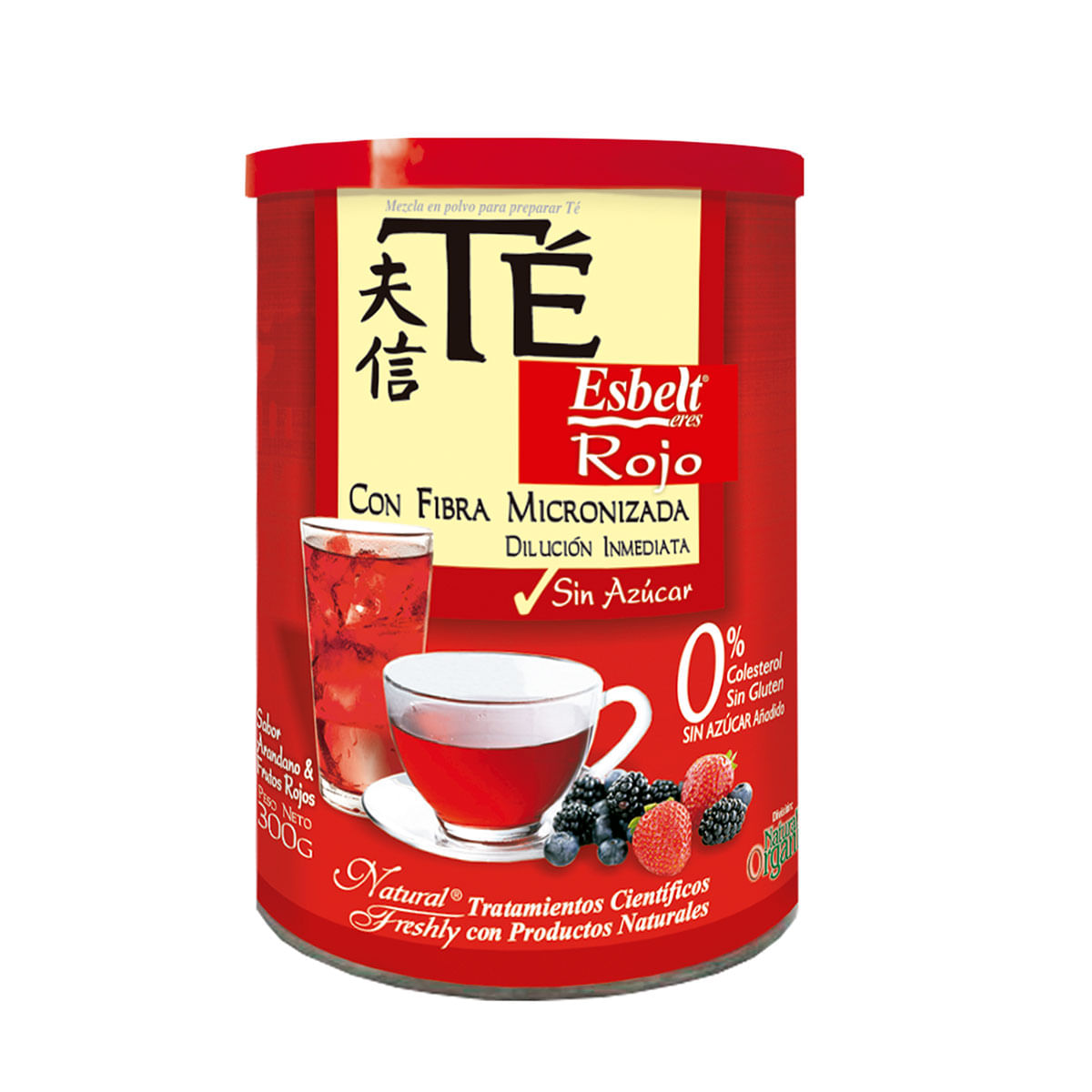 Té Esbelt Eres Natural Freshly Rojo Arándano & Frutos Rojos Tarro x 300 g.
