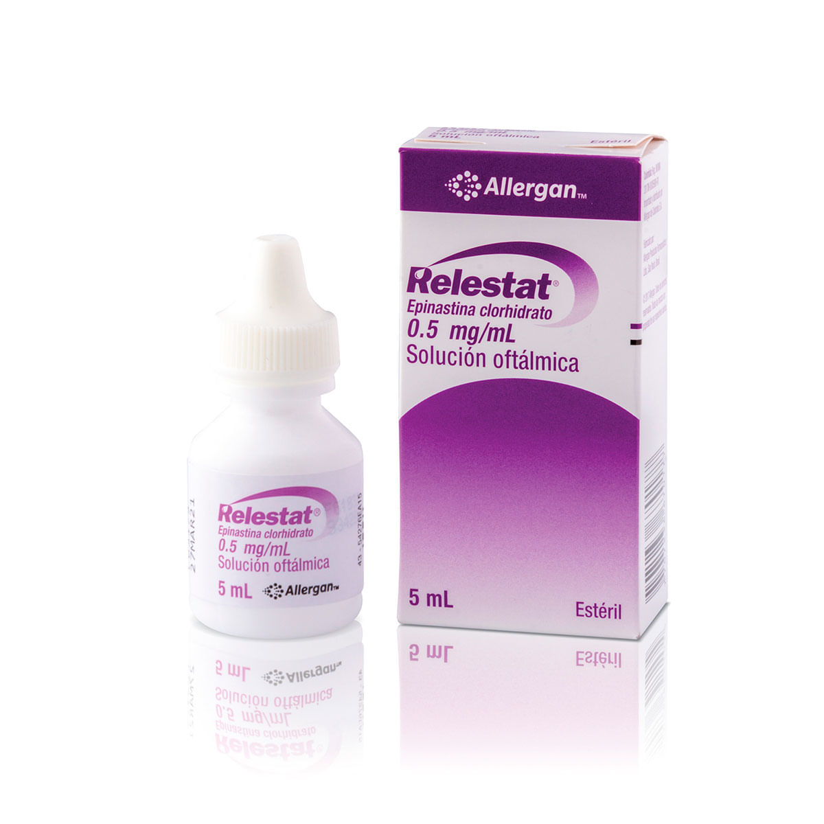 Solución Oftálmica Allergan Relestat 0.5 Mg/Ml Frasco X 5 Ml.