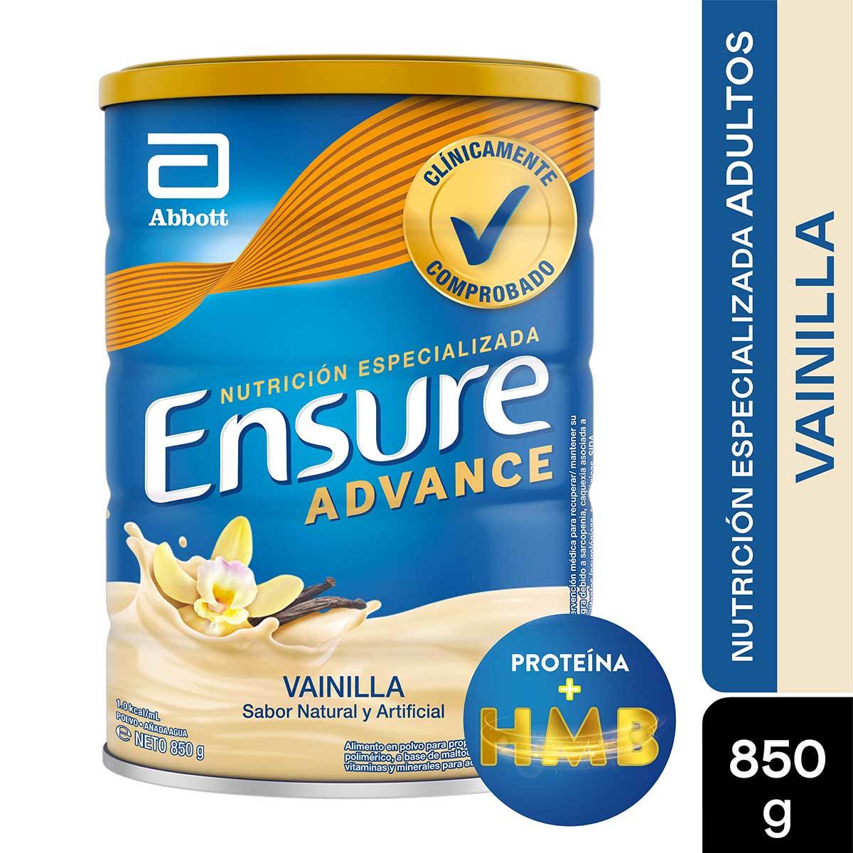Alimento Abbott Ensure Advance Vainilla Polvo Tarro x 850 g