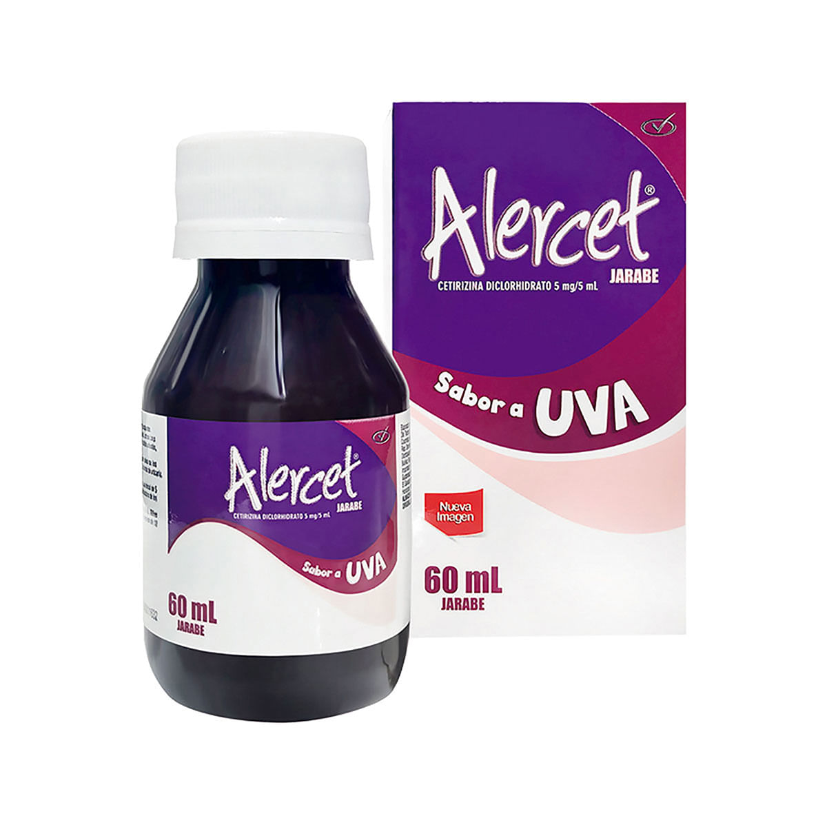 Jarabe Alercet 5 Mg/5 Ml Uva Procaps Frasco X 60 Ml.
