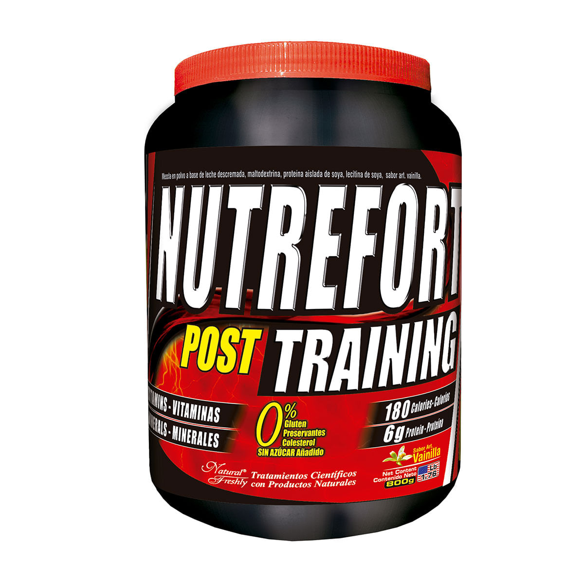 Mezcla Nutrefort Post Training Natural Freshly Vainilla Polvo Frasco x 800 g