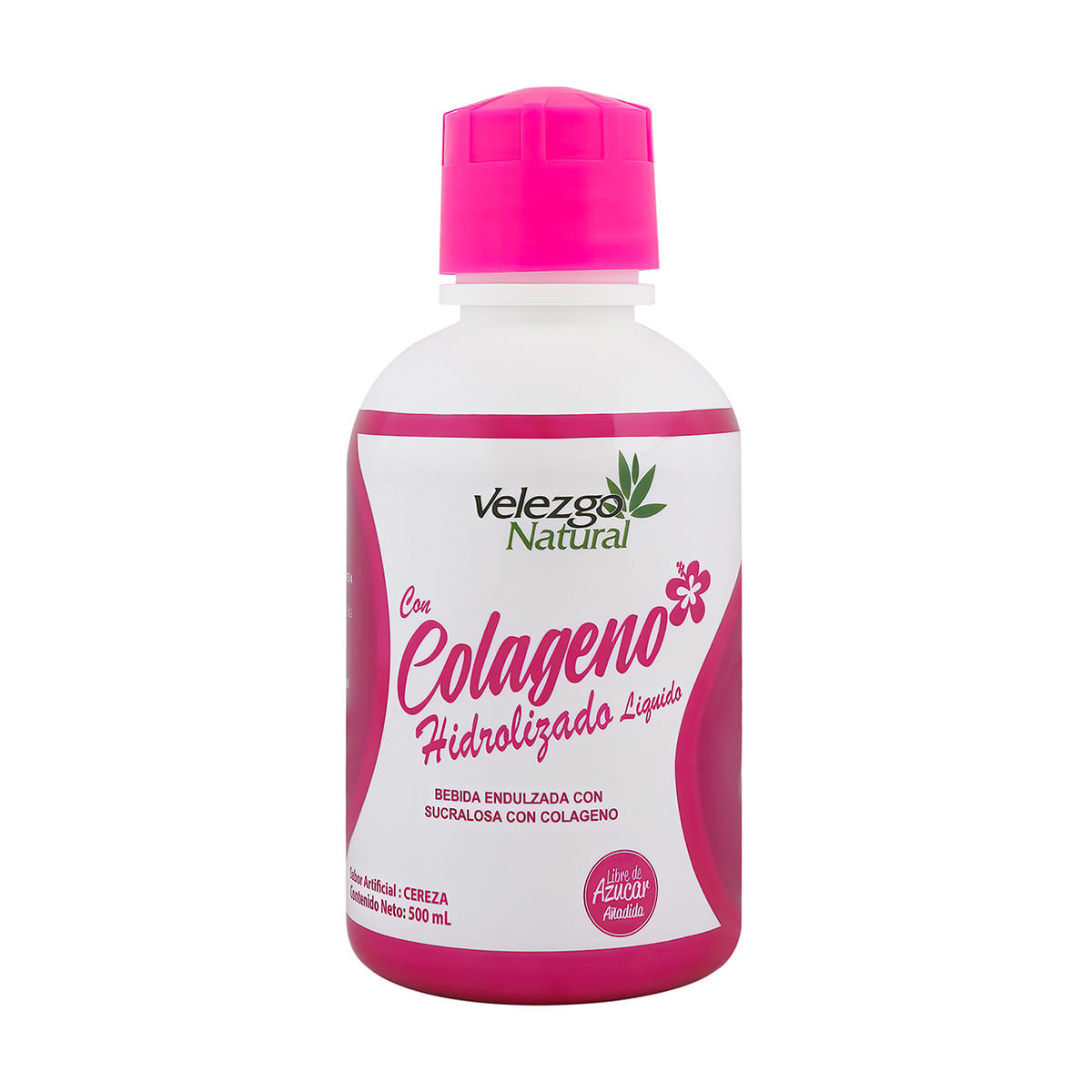 Bebida Colágeno Hidrolizado Líquido Cereza Frasco X 500 Ml.
