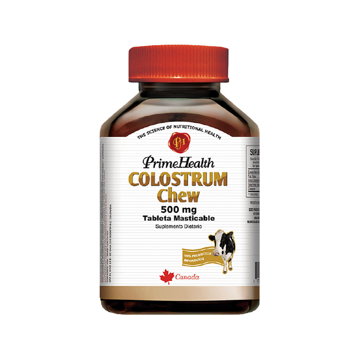 Suplemento Dietario Colostrum Chew 500 Mg Prime Health Frasco X 60 Cápsulas.