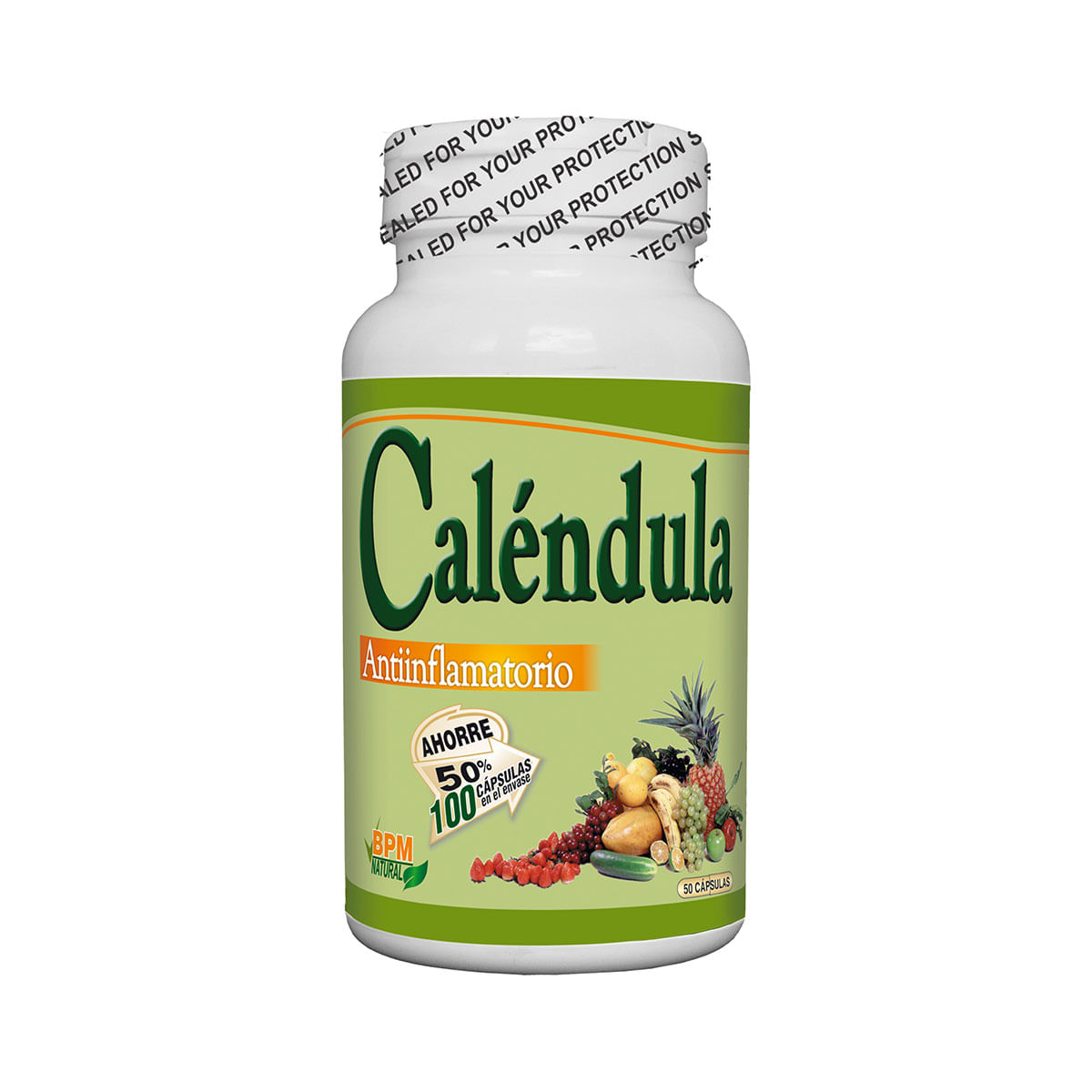 Caléndula Bpm Natural Antiinflamatorio Frasco X 50 Cápsulas Ahorre 50% 100 Cápsulas.